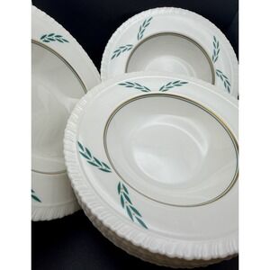 Vintage MCM Hanover China Coronation 8" Bowls Scalloped Edge (Set of 7)